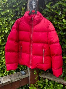 Mint Velvet Red Down Puffer Jacket Size 16 90% Down