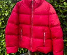 Mint Velvet Red Down Puffer Jacket Size 16 90% Down