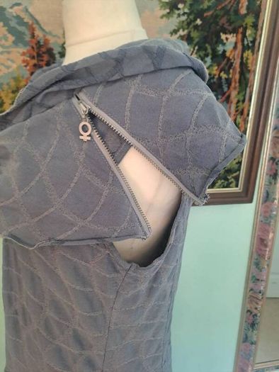 My Soul designer barrel shape grey dress with pockets