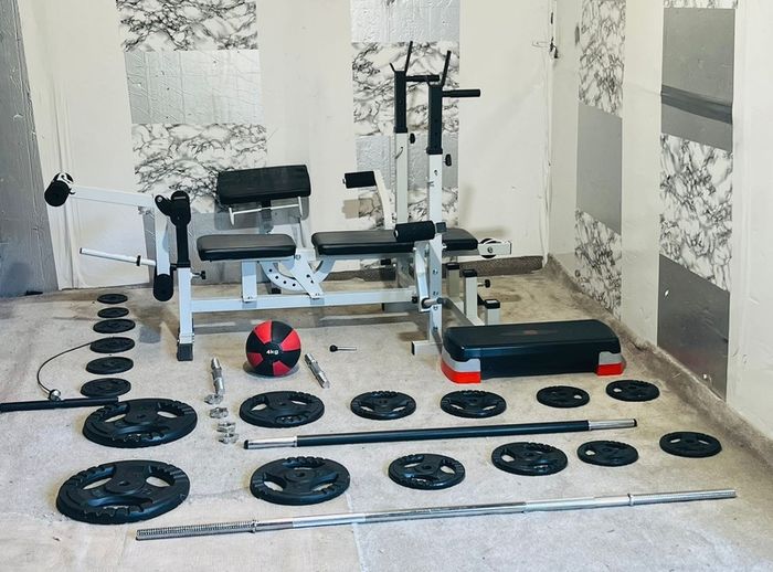 New Condition Life Time Weights Bench Bar & More