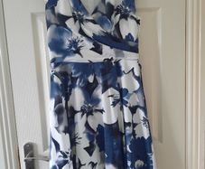 Ariella Navy and White Dress