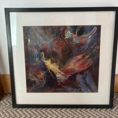 Original Oil on Paper Abstract Painting by Irene Murphy