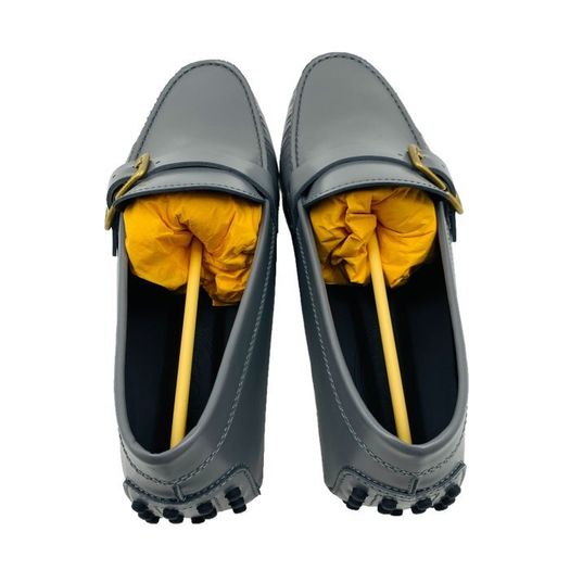 Tod's Men Grey Leather Loafers