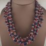 Antique Venetian Style Blue Feather Desgin & Venetian WhiteHeart Glass Beads Necklace Image 5