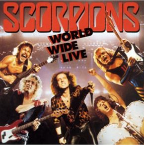 Scorpions. Irish release World Wide Live. Original 1985 translucent Irish double live gatefold album in vg+ condition
