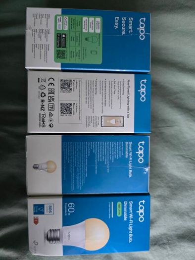 Pack of 4 TP-Link Tapo L510E Smart Wi-Fi Bulbs (E27 / Dimmable) - 3 Sealed, 1 Opened