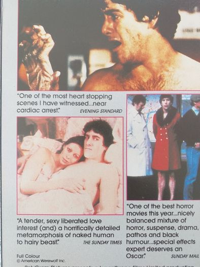 An American Werewolf In London (HORROR FILM) Vhs Video Channel 5, Year 1982.