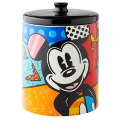 Enesco 6004975 Disney by Britto Mickey Mouse Cookie Jar Canister, 9.5 Inch, Multicolor