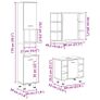 3 Piece Bathroom Furniture Set Old Wood Image 9