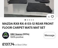RX8 Original Car Mats