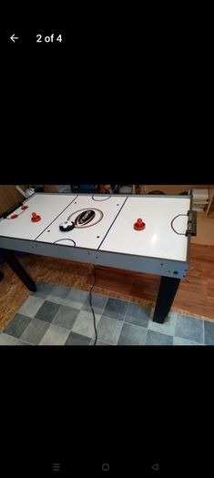 football air hockey and pool table
