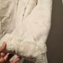 Vintage Cream Shearling-Style Coat with Faux Fur Trim Image 4