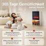 Freestanding Electric Fireplace with Heater & Chimney Pipe Image 10