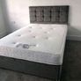 Gray Double bed and headboard Image 2