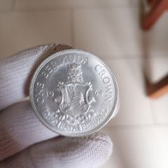 1964 Bermuda Silver One Crown Coin