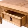 Movian Corona Rectangular Coffee Table With Drawer, Made From Distressed Waxed Solid Wood, Pine, 56 cm D x 94 cm W x 45 cm H Image 4