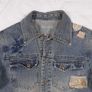 Superfly Patched Distressed Blue Denim Trucker Jacket Size L Image 5