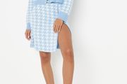 Missgugided blue co ord skirt and cardigan