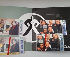 2 boyzone call cards in collectors folder