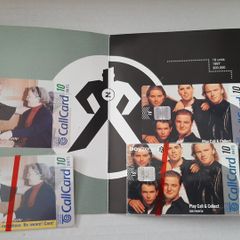 2 boyzone call cards in collectors folder