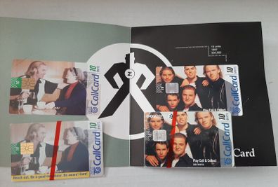 2 boyzone call cards in collectors folder