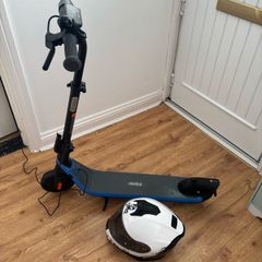 Kids  SEGWAY-NINEBOT C2 Pro B Electric Folding Scooter - Black & Blue and Helmet