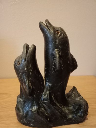 Vintage Collector Marble Dolphin Decorative Figurine.