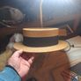 Vintage GA Dunn Boater Straw Hat. Image 6