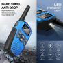 Walkie Talkies for Adults Long Range 4 Pack, NXGKET Rechargeable Kids Walky Talky with Built-In Li-Ion Battery, 16 Channels Radio with Type-C Charging Cable,VOX Function,LED Flashlight, for Camping Image 7