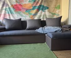 grey corner bed sofa