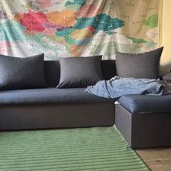 grey corner bed sofa