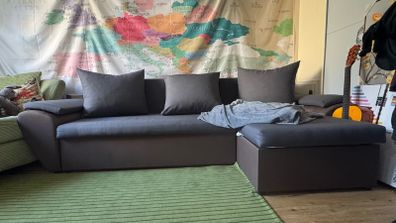 grey corner bed sofa