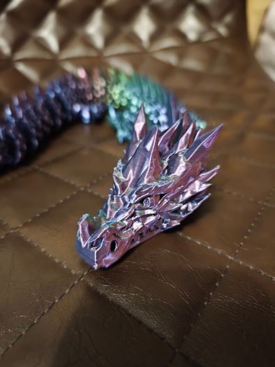 Large 3D Printed Articulated Crystal Dragon Toy