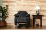 Single Recliner Chair Leather, Black - Brand new