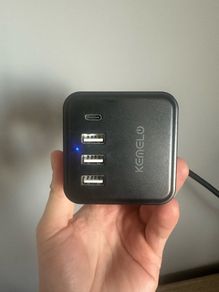 Cube Extension Lead with USB Ports-Black