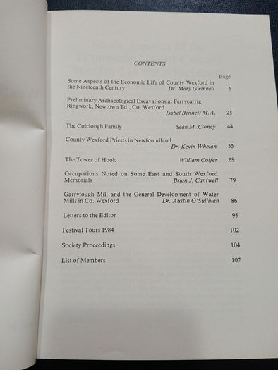 Journal of the Wexford Historical Society No:10
