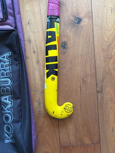 hockey stick and bag