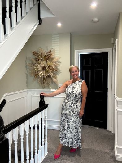 h&m one shoulder dress