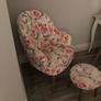 Bedroom chair with matching foot stool Image 2