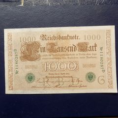 Germany 1910.Scarce "Green Seal",1000 banknote.EF condition.