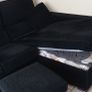 L shape sofa and armchair c/w 3 footstools Image 4