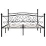 Bed Frame with Slatted Base Black Metal 180x200 cm Image 5