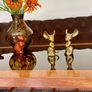 Two Vintage Stylised Big Eared Brass Mouse Figurines Brass Mice Ornaments 1970s Image 7