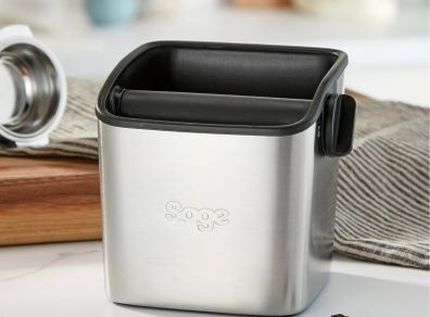 Sage The Knock Box Mini Coffee Grind Bin, Silver