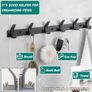 Coat Hooks Wall Mounted, Heavy Duty Coat Racks With 6 Hooks, Modern Hanger Rack for Hanging, Rustproof Clothes Hooks for Bedroom Office Entryway (Black) Image 4