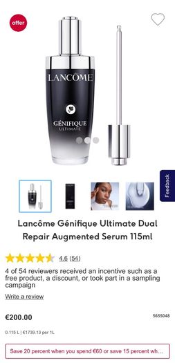Lancome Genifique Ultimate 115ml serum for her