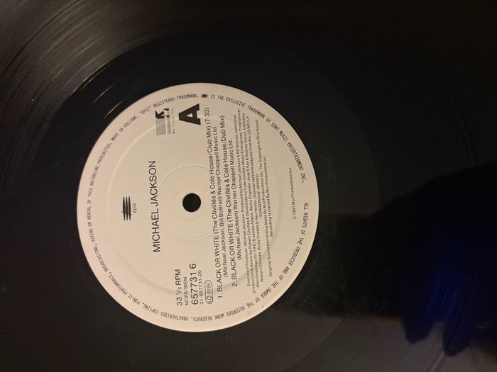 Michael Jackson Black Or White C&C Remixes 1992 Epic 12inch Vinyl 657731 6