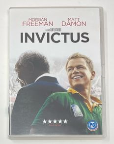 Invictus. DVD Film Staring Matt Damon Based on Rugby World Cup in South Africa in 1995