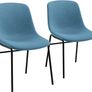 Dining Chair Set of 2pcs with Solid Iron Legs, Desk Chairs with Soft Seat Cushion, Suit for Living Room & Bedroom, Gray (FREE POSTAGE) Image 2