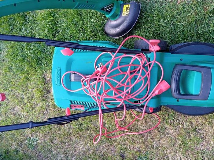 lawnmower and strimmer set